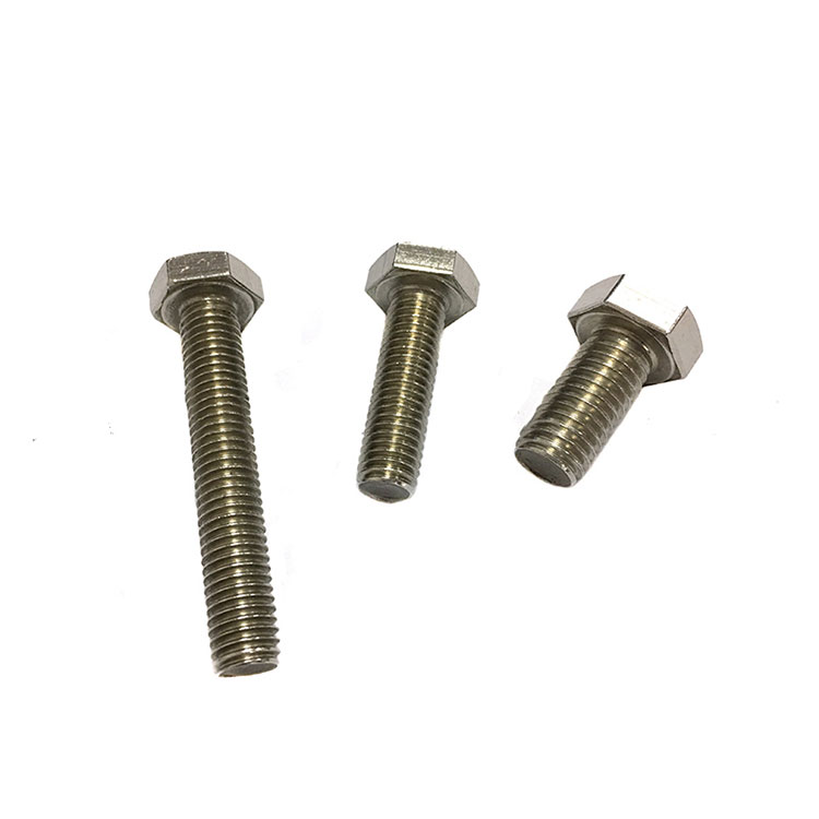 DIN933 ASME B18.2.1 Yüksək Keyfiyyətli Paslanmayan Polad 304 316 316L A2 A4 Hex Bolt