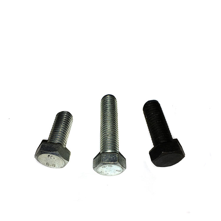 DIN933 DIN931 Karbon Polad Gr4.8 Gr8.8 Gr10.9 Qara Sink Kaplamalı Hex Bolt Hex Başlı Bolt