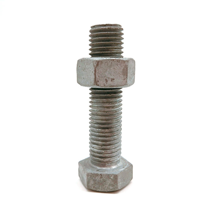 Güc üçün 5.8 dərəcəli M10 M12 M14 Karbon Polad HDG Hex Bolt və Qoz