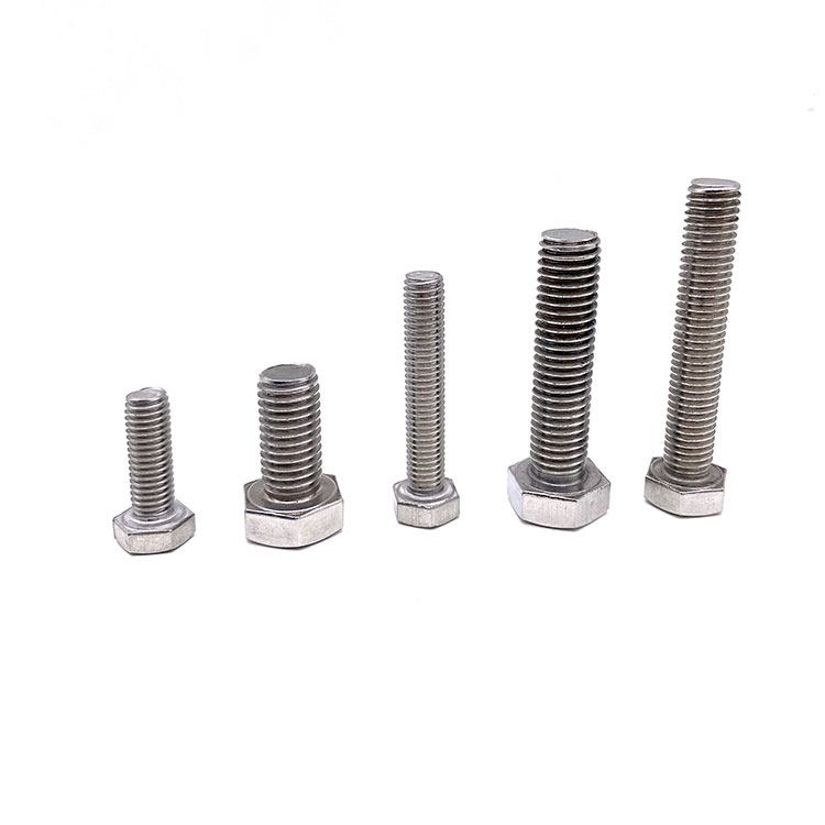 INOX A2 INOX A4 DIN933 M6 M8 Paslanmayan Polad Hex Başlı Bolt